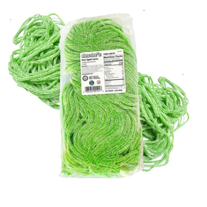Sour Green Apple Shoestring Licorice Laces 2lb