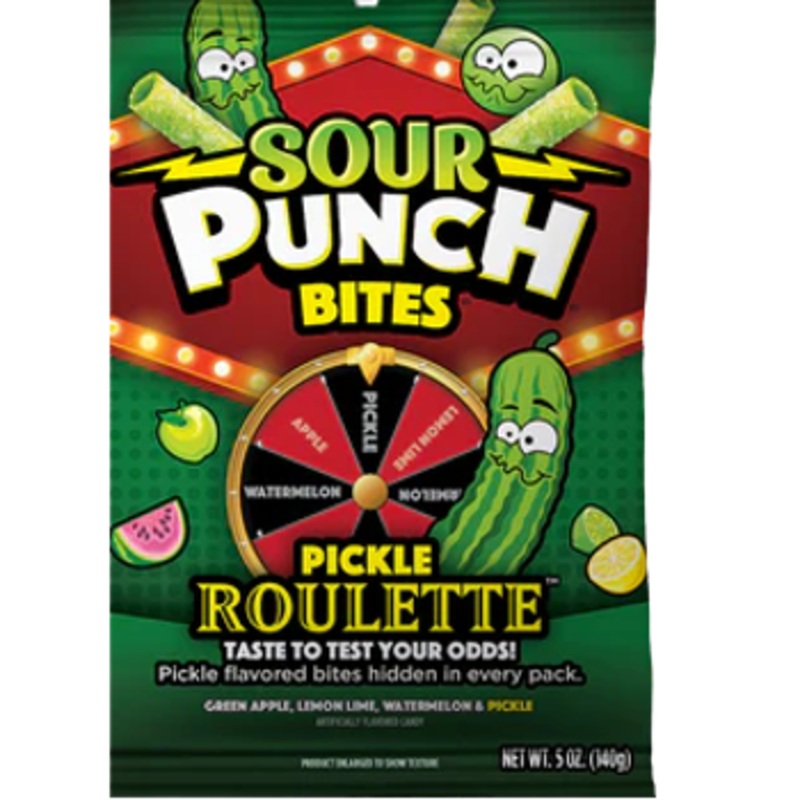 Sour Punch Bites Pickle Roulette 5 oz Bag