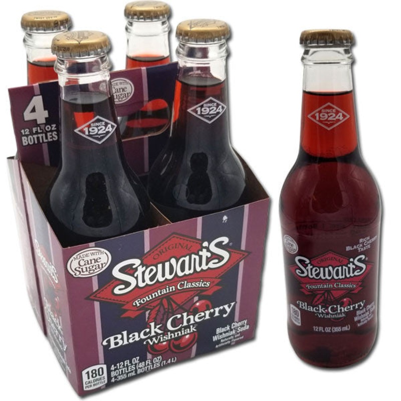 Stewart’s Black Cherry Soda – 12oz 4pk