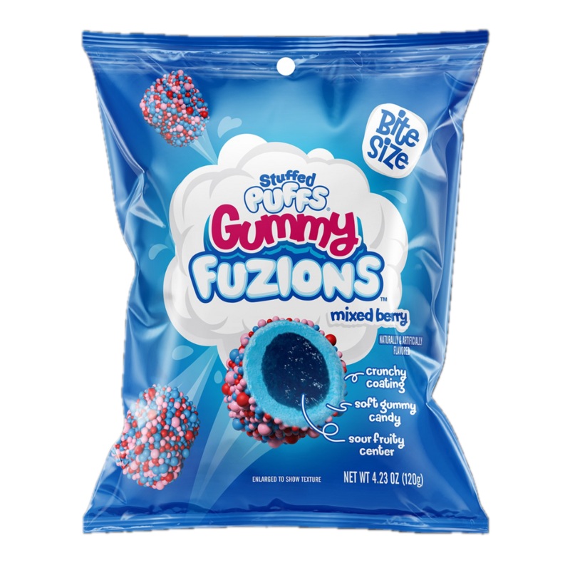 Stuffed Puffs Mixed Berry Gummy Fuzions – 4.23oz