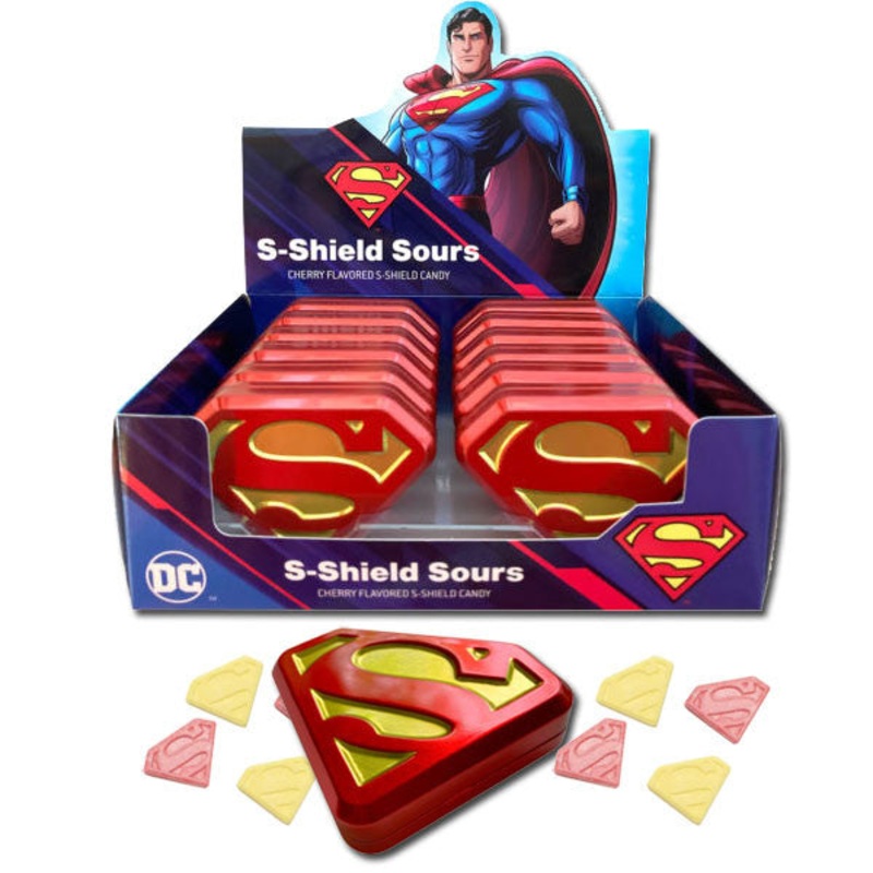 Superman Shield Tin With Candy 12 Count