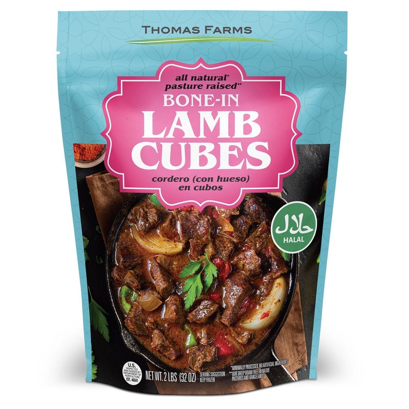 Thomas Farms Australian Bone In Lamb Cubes, Frozen, 2 lbs.