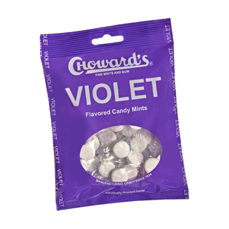 C Howard’s Violet Wrapped Candy Mints 3 oz. Bag