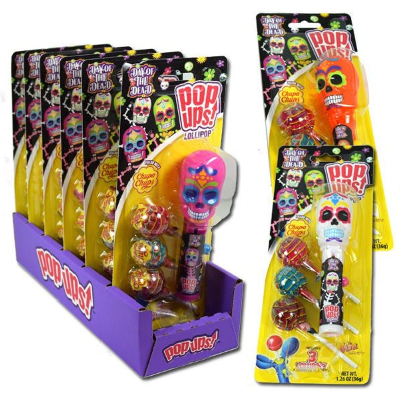 Day Of Dead Pop Up Lollipops 6 Count
