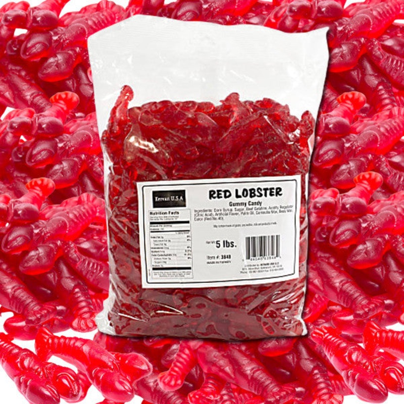 Gummi Red Lobsters Candies 5lb Bag