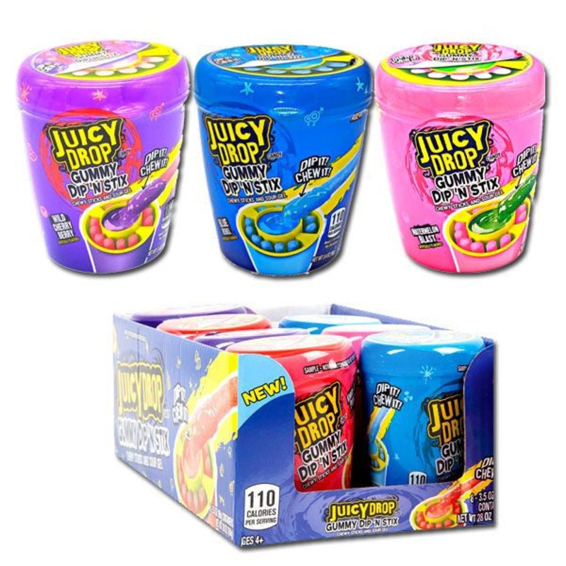 Juicy Drop Gummi Dip N Sticks 8 Count