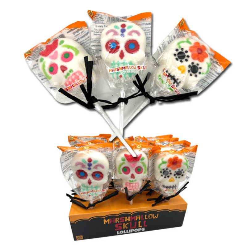 Day of the Dead Marshmallow Lollipops – 12ct