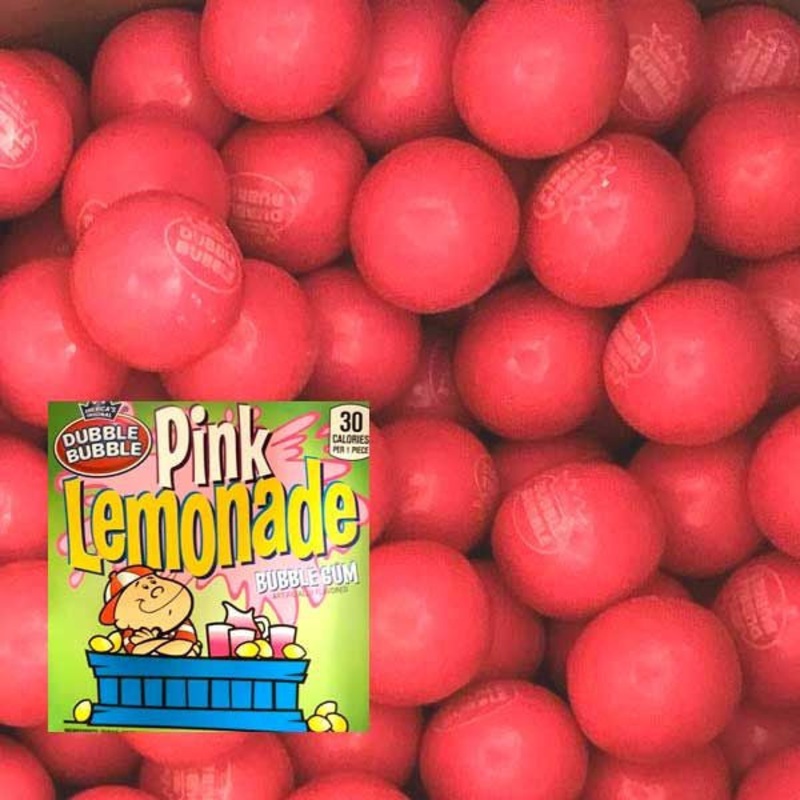Dubble Bubble Pink Lemonade Gumballs 850 Count Bulk