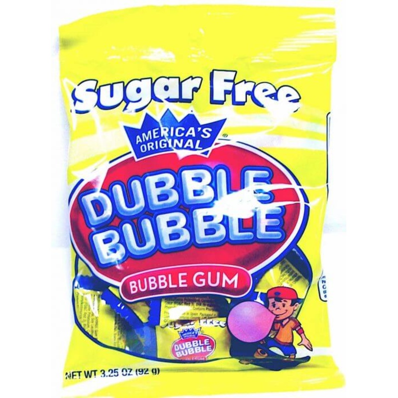 Dubble Bubble Sugar Free Original Twist 3.25oz Peg Bag 12ct