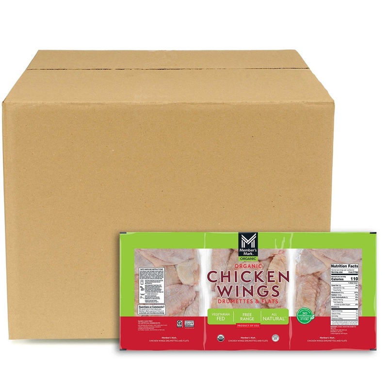 Member’s Mark Organic Chicken Wings, Case, priced per pound