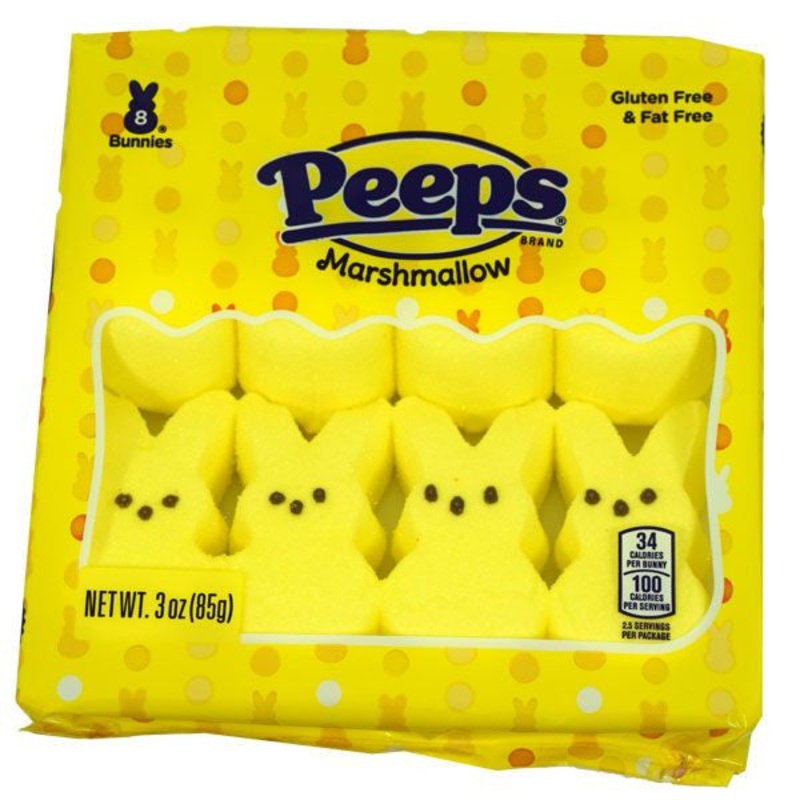 PEEPS Marshmallow Bunnies Yellow – 8ct