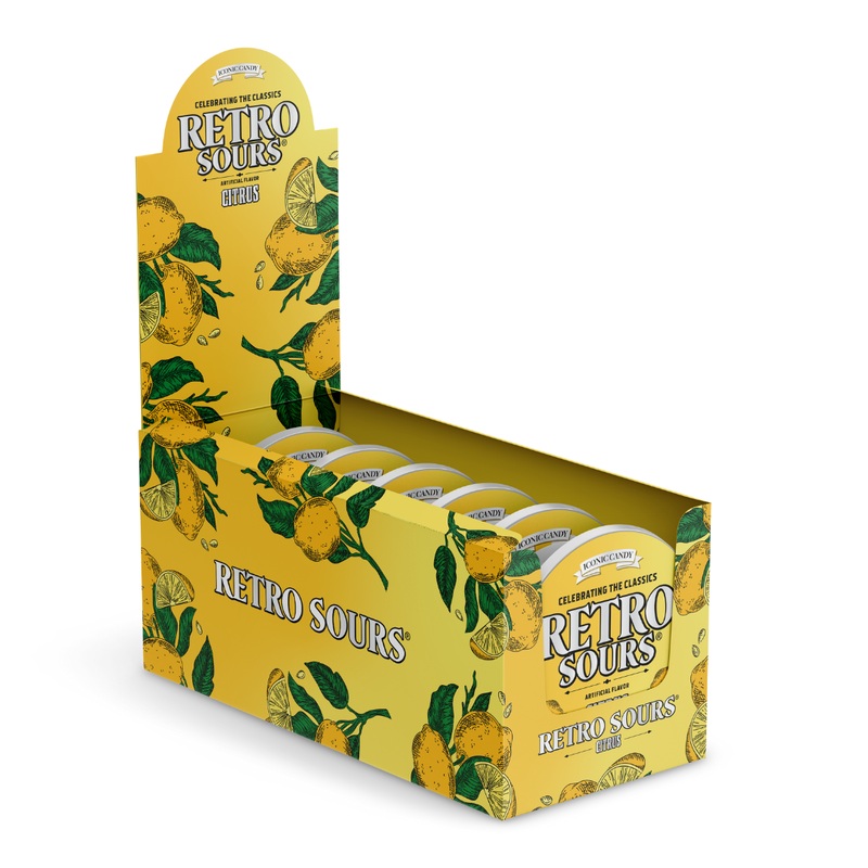 Retro Sours Citrus Hard Candy- 2.12oz / 8ct