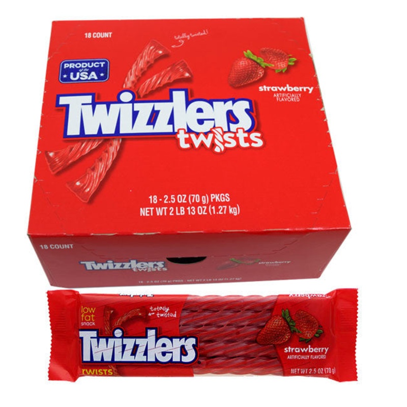 Twizzlers Licorice Strawberry Twists 18 Count
