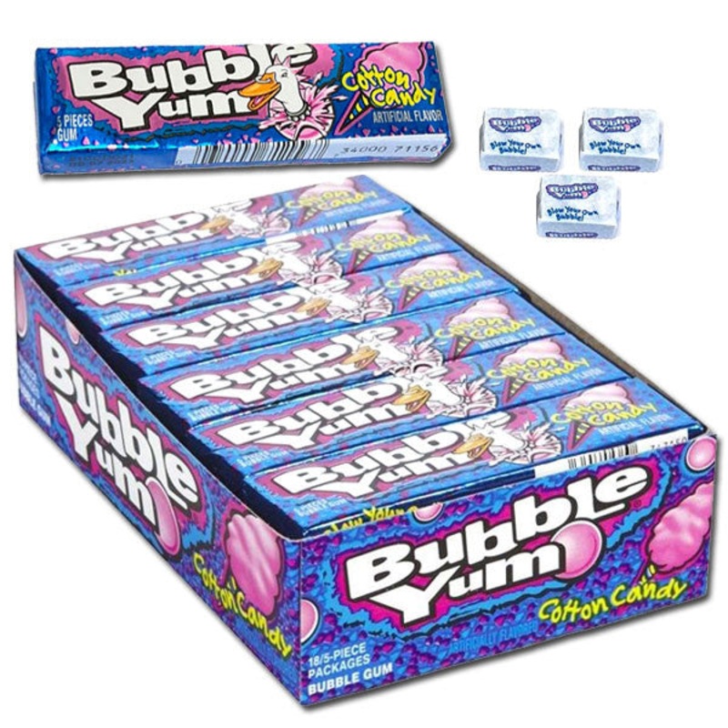 Bubble Yum Cotton Candy 18 Count