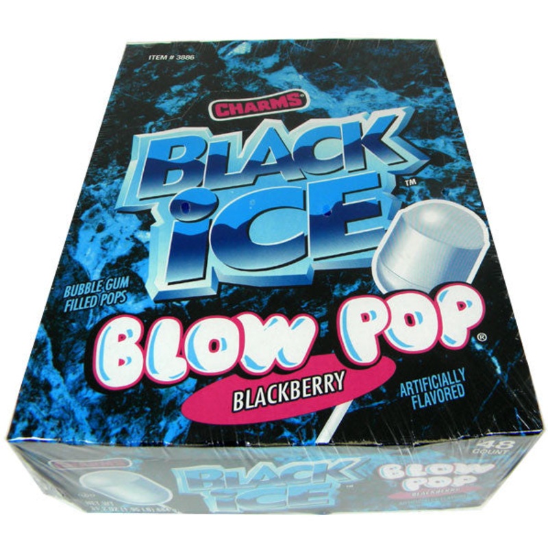 Charms Blow Pop Lollipops – Black Ice 48 Count