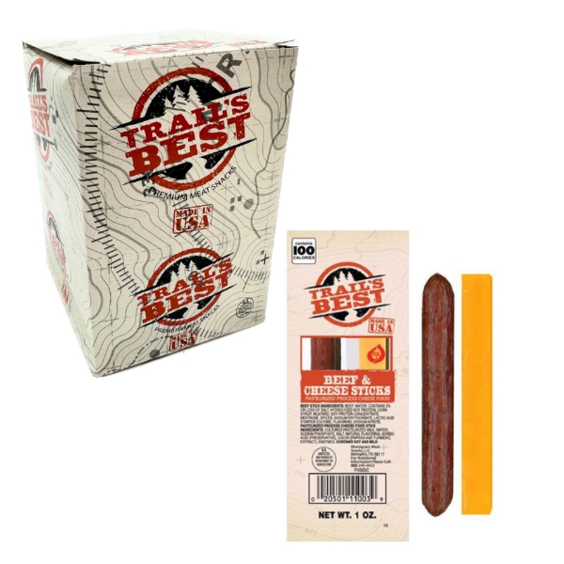 Trails Best Beef & Cheese Sticks – 1oz / 20ct