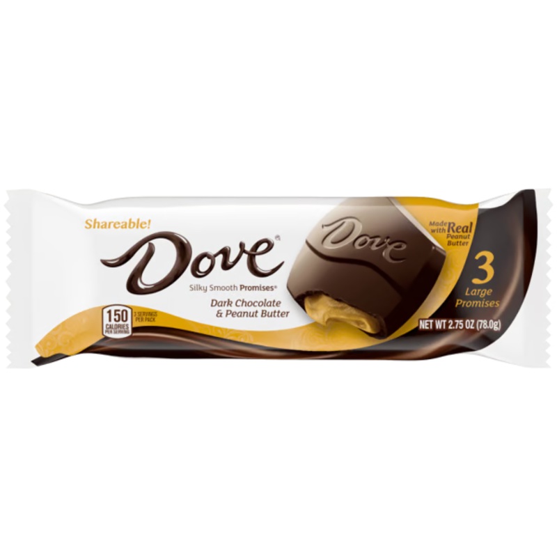 Dove Large Promises Dark Chocolate and Peanut Butter – 2.75oz / 20ct