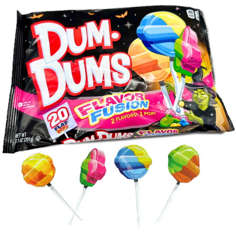 Dum Dums Fusion Flat Lollipops – 20ct