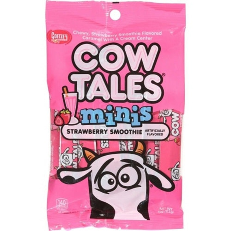 Goetze’s Strawberry Smoothie Cow Tales Mini 4 oz. Bag