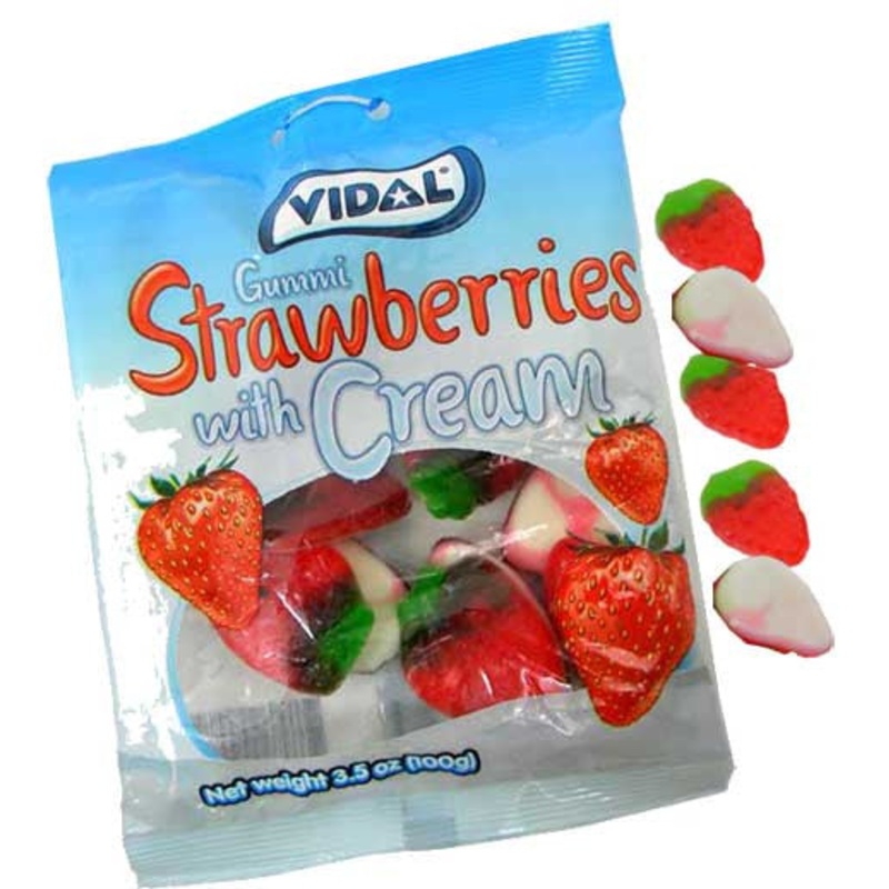 Gummi Strawberry & Creams 3.5oz Bag