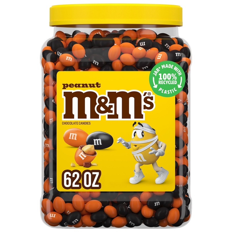 M&M’S Peanut Milk Chocolate Halloween Candy, 62 oz.