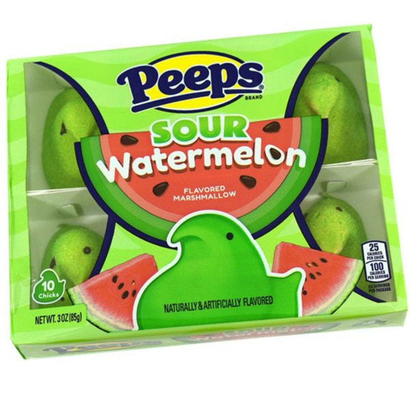 PEEPS Marshmallow Sour Watermelon Chicks – 10ct