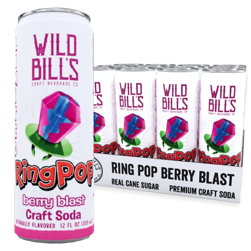 Wild Bill’s Craft Beverage Co. Ring Pop Berry Blast Soda – 12oz / 12ct