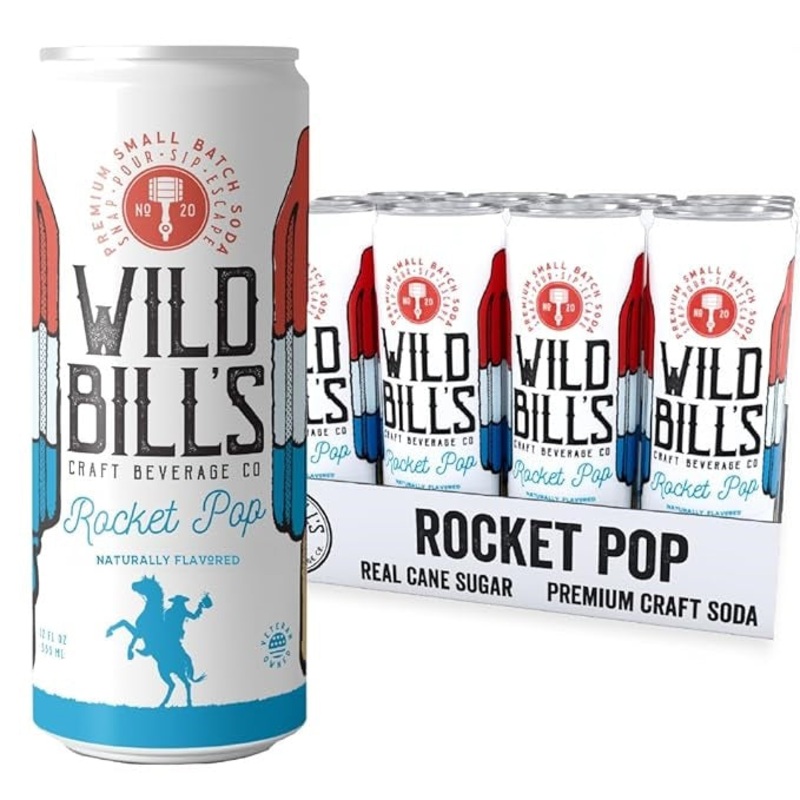 Wild Bill’s Rocket Pop Soda 12oz Cans 12ct Case