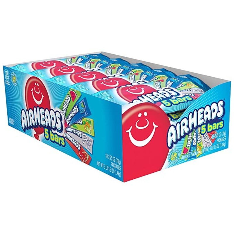 Airheads 5 Bar Pack Assorted Flavors 18ct