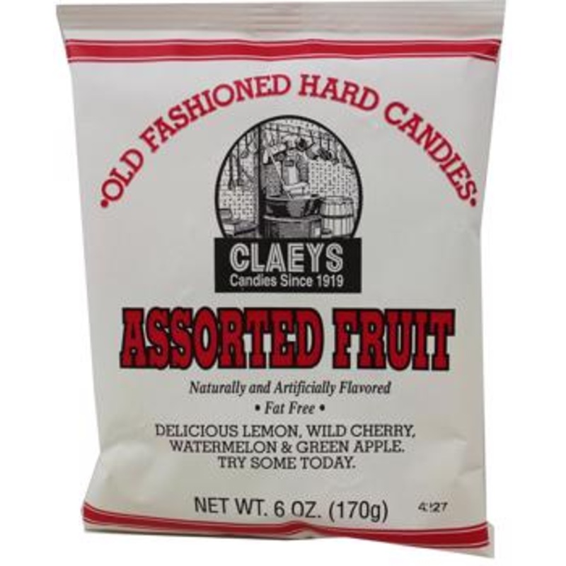 Claeys Assorted Fruit Old Fashioned Hard Candies – 6-oz. Bag