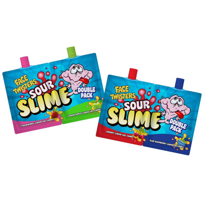 Face Twisters Sour Slime Candy 18ct