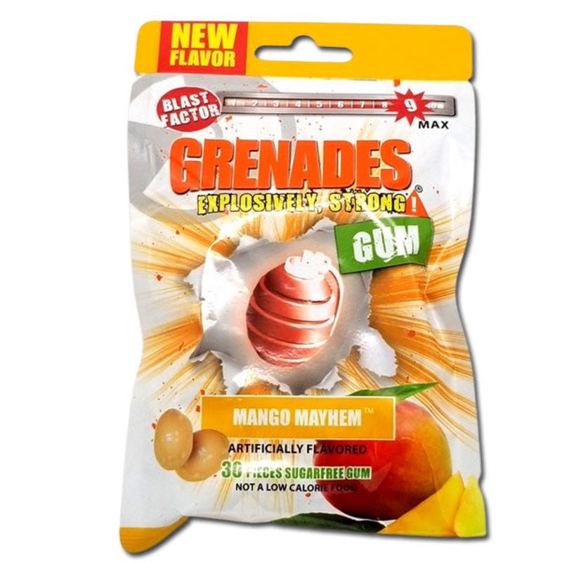 Grenades Gum Mango 30 Piece Bag
