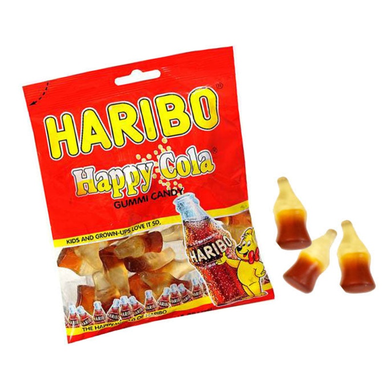 Haribo Happy Gummi Cola Bottles 5oz Bag