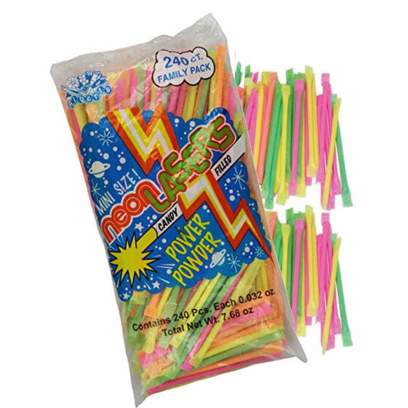 Neon Powder Filled Straws