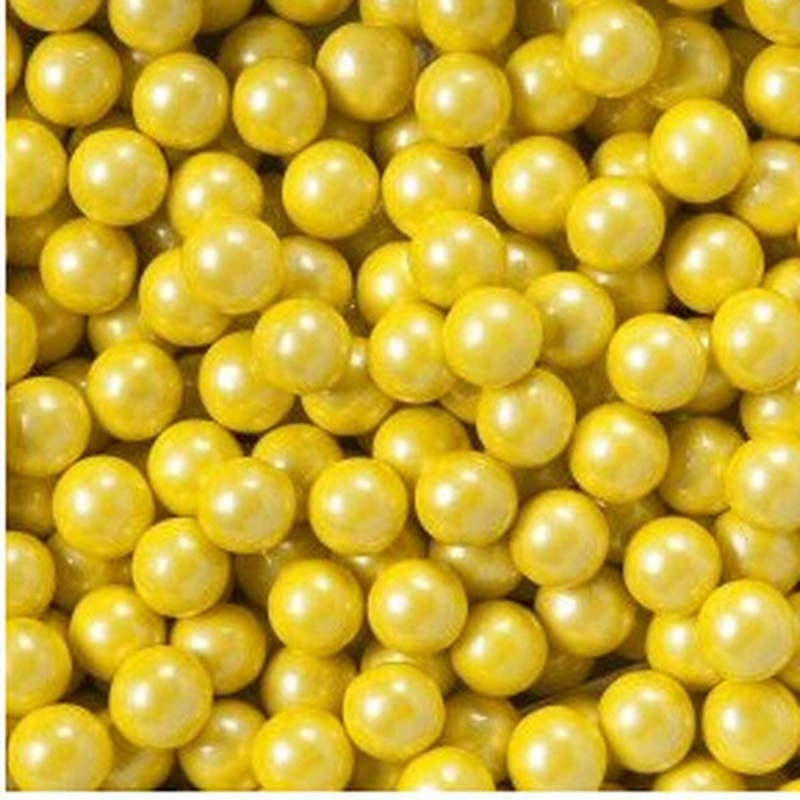 Shimmer Yellow Mini Candy Balls 2lb Bag Sixlets