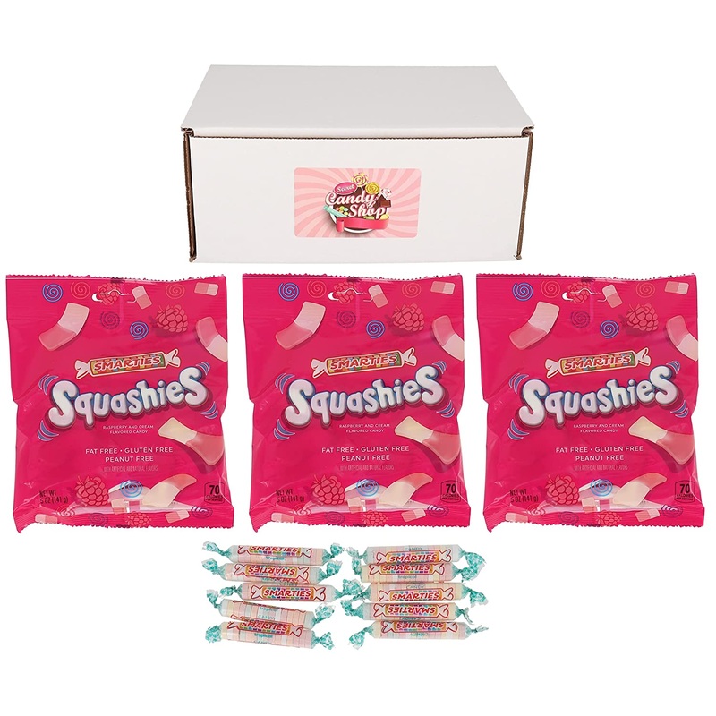 Smartie Squashies Candy Bag (Pack of 3) + Free 10 Smarties Candies