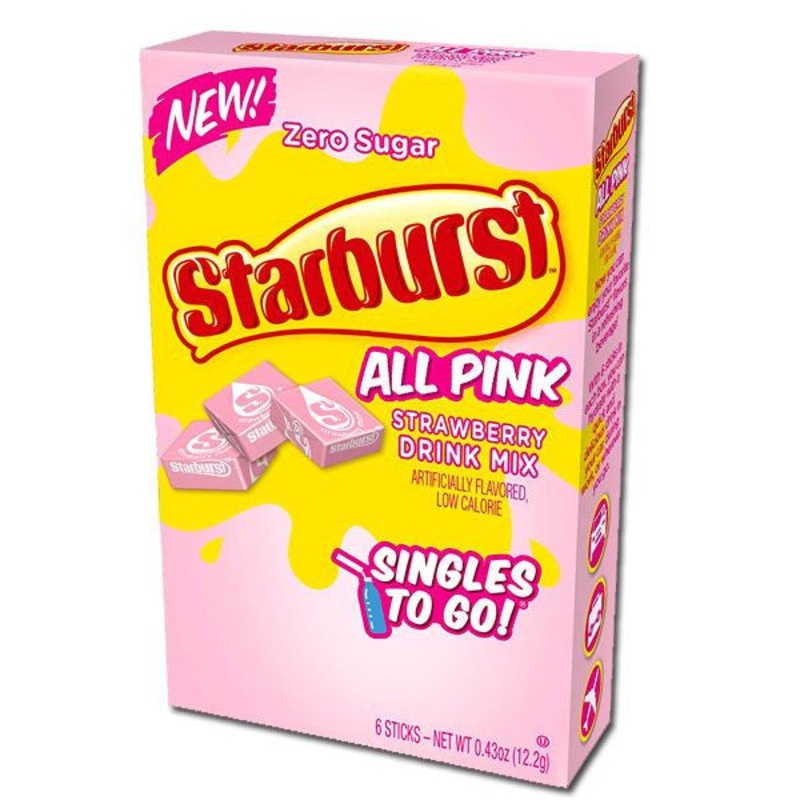 Starburst Singles To Go Zero Sugar Drink Mix, Strawberry 6 CT