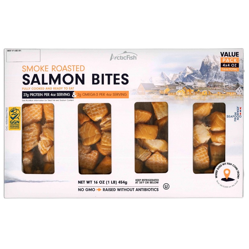 ArcticFish Farm Raised Smoke Roasted Salmon Bites, 16 oz.
