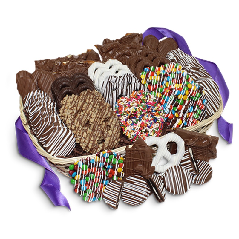 Cravings Plus Collection Chocolate Covered Treats Gift Basket  Gourmet Hand-Dipped Favorites