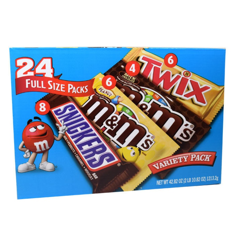 M&M Mars Variety Pack 24 Count Candy Bars