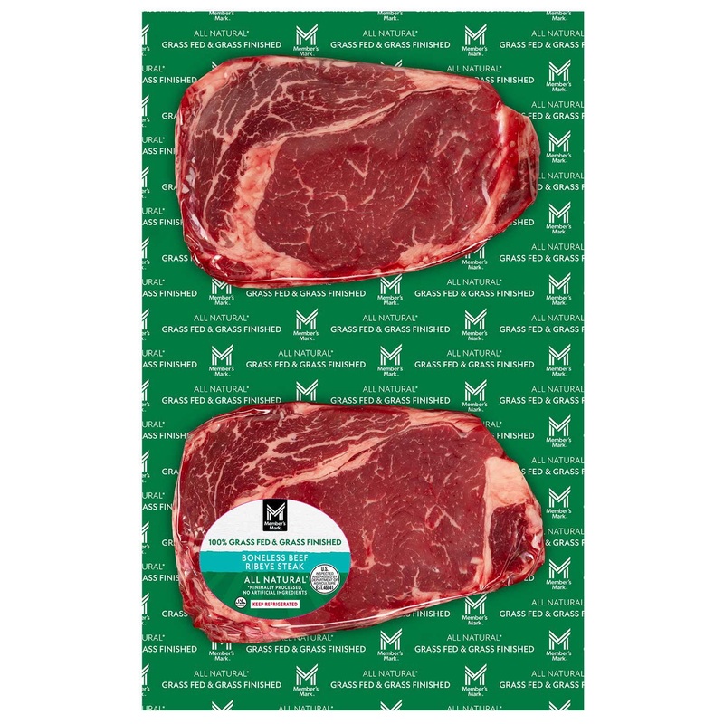 Member’s Mark Grass Fed Beef Ribeye Steak, priced per pound
