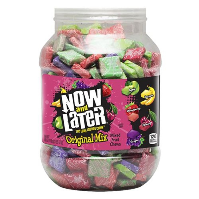 Now and Later Original Mix Fruit Chews – 60-oz. Tub