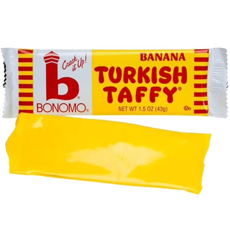 Bonomo Banana Turkish Taffy Candy Bar 1.5 oz.