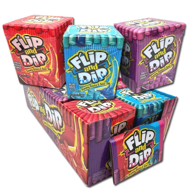 Flip & Dip Gummy Sticks 8 Count