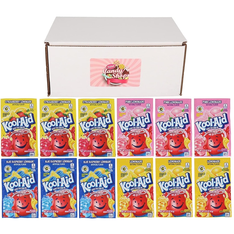 Kool-Aid Drink Mix Packets Variety Pack of 4 Lemonade Flavors (3 of each flavor, Total of 12)
