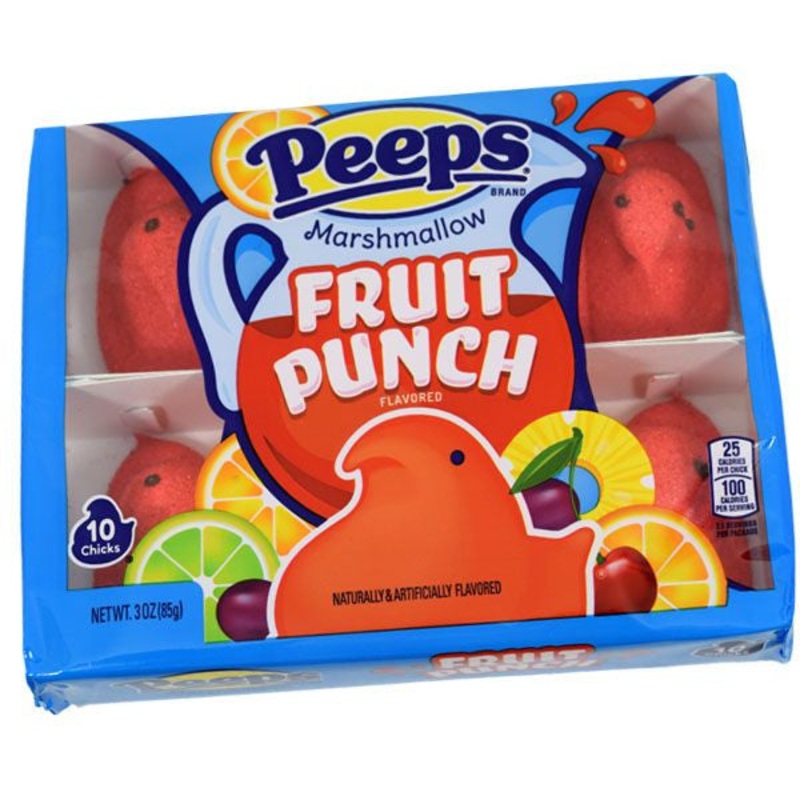 PEEPS Marshmallow Fruit Punch Chicks – 10ct