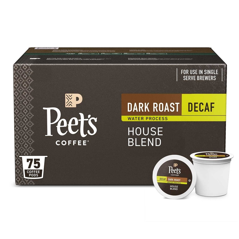 Peet’s Coffee Decaf  Dark Roast K-Cup Pods, House Blend 75 ct.