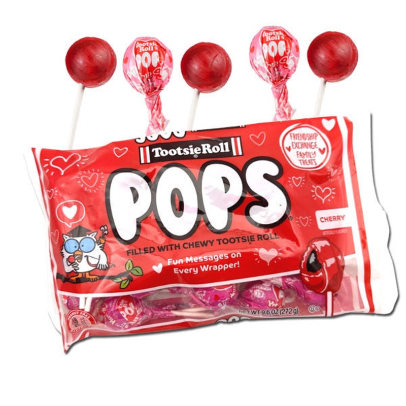 Valentine’s Day Cherry Tootsie Pops  16 Count