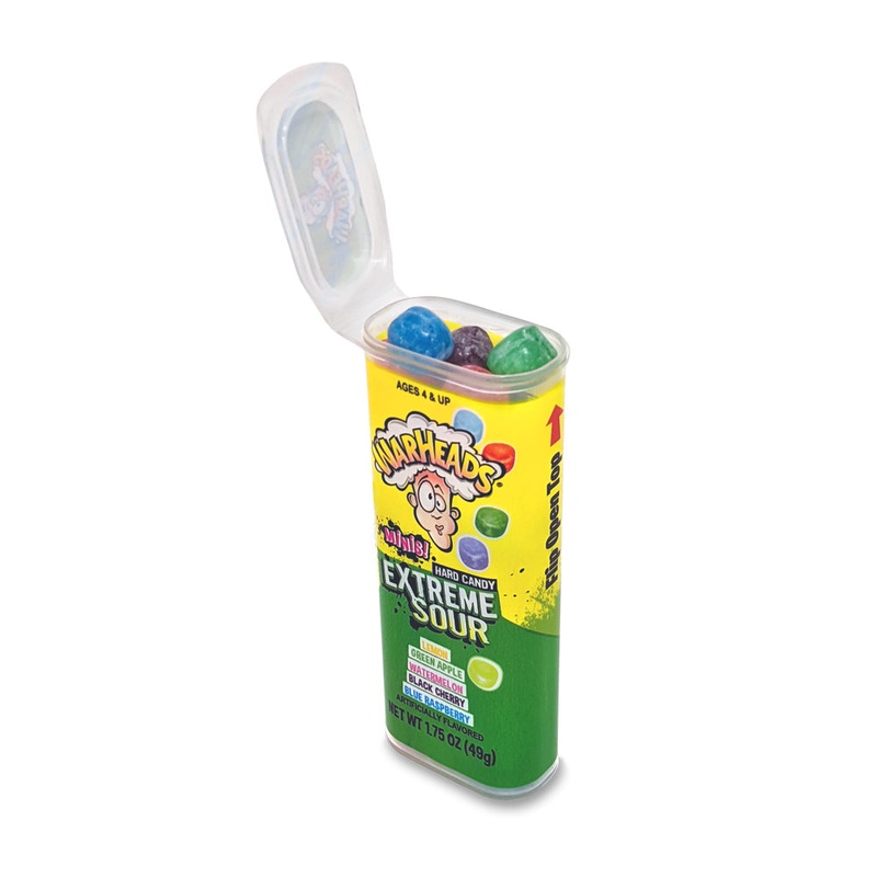 Warheads Mini Size Sour Hard Candy – 18/box