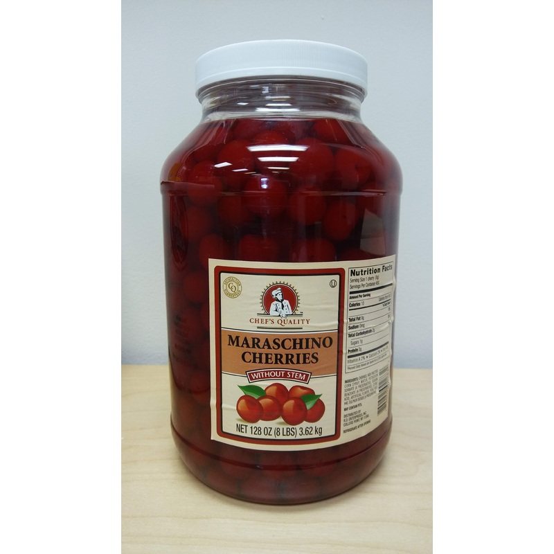 Whole Maraschino Cherry no stem 128oz  8lb